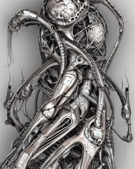 Cell Phone Design By Hr Giger Biomechanical 4 K Stable Diffusion