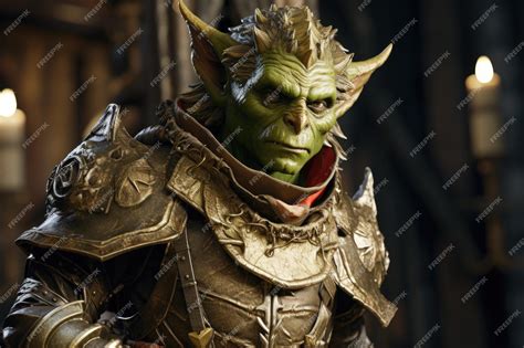 Premium Ai Image A Green Goblin In Armor