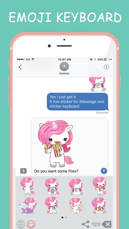 Unicorn Sticker Emoji Keyboard By Andrew Wilson