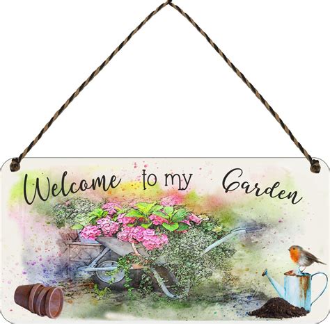 Personalised Garden Sign Welcome To My Garden Sign Plaque Etsy