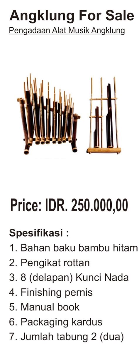 Angklung Sarinande Bambu Hitam Angklung Angklung Indonesia Tukang