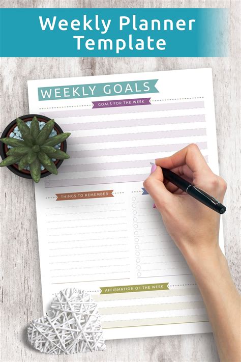 Weekly Planner Template Help You To Be More Efficient And Keep Track Of