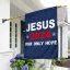 Jesus Our Only Hope Flag Christian Flag Outdoor Decoration