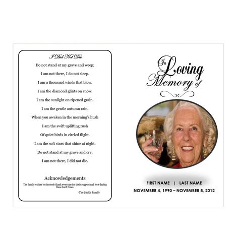 47 Free Funeral Program Templates In Word Format Inside Free