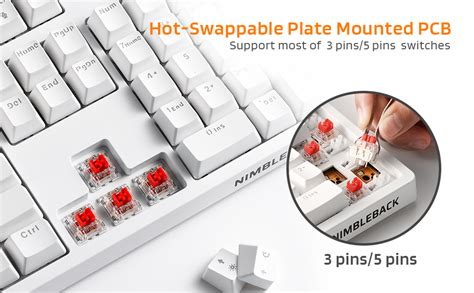 Amazon Ltc Nb Nimbleback Wired Mechanical Keyboard Hot Swappable Keys Rgb Backlit