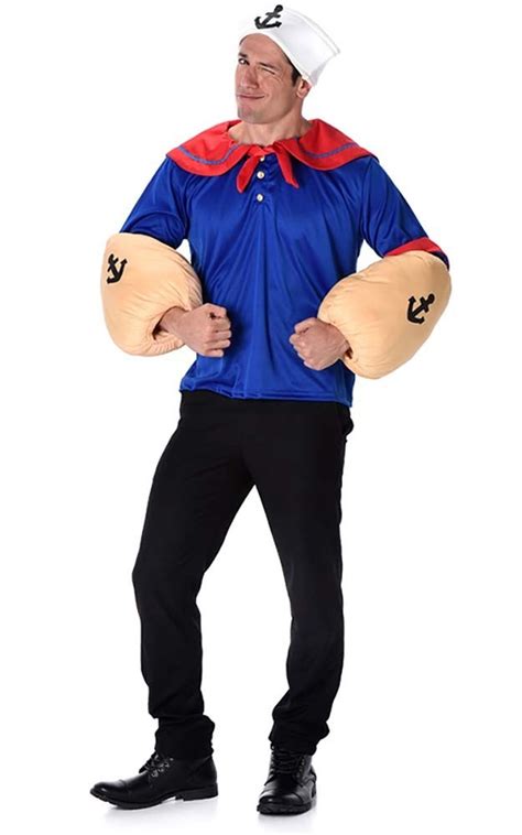 Sailor Man Popeye Adult Mens Fancy Dress Halloween Costume