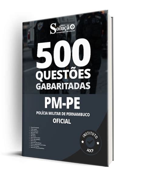 Caderno de Questões PM PE 2024 Oficial Questões Gabaritadas