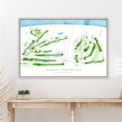 Oakmont Golf Course Map Print, Layout of PA Course for Golfer, Country ...