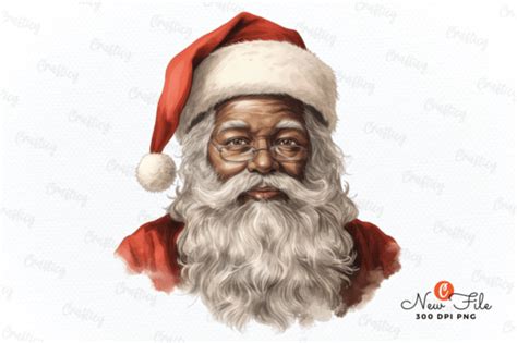 Vintage Black Santa Claus Clipart Design Graphic By Graftify Creative