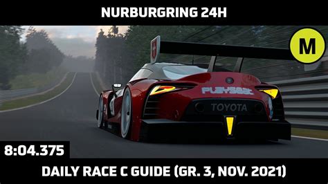 Gran Turismo Sport Daily Race Lap Guide Nurburgring 24h Toyota FT