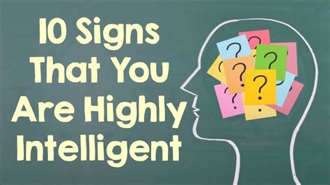 10 Signs That You Are Highly Intelligent Youtube