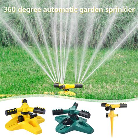 Garden Lawn Sprinkler Automatic 360 Degree Rotating Yard Large Area