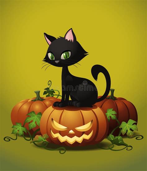 Gato De Halloween Ilustraci N Del Vector Ilustraci N De Historieta