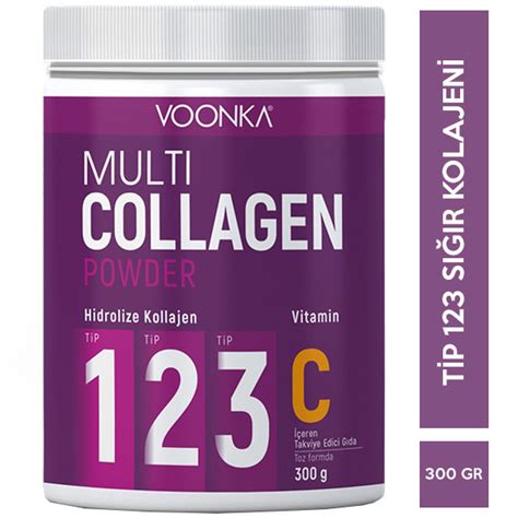 Voonka Multi Collagen Powder 300 GR C Vitamini İçeren Kolajen Takviyesi