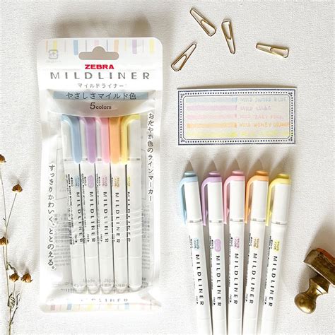 New Zebra Mildliner Markers Gentle Mild Colors Zebra Mildliner