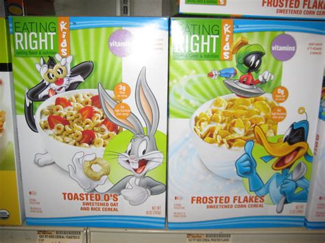 Eating Right Kids Cereals With Looney Tunes Characters A Photo On