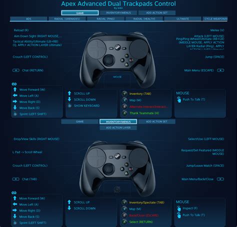 Apex Legends Advanced KB/M Bindings : r/SteamController