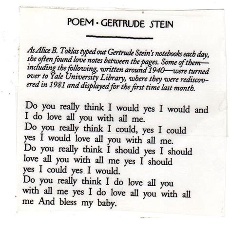 Gertrude Stein Poem The New Yorker My Literature Pinterest