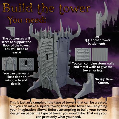 D Printable Dark Elves Tower By Landor Miniatures