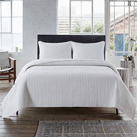 Soul And Lane King Cotton Ticking Stripe Bedding Coverlet Shams Sold