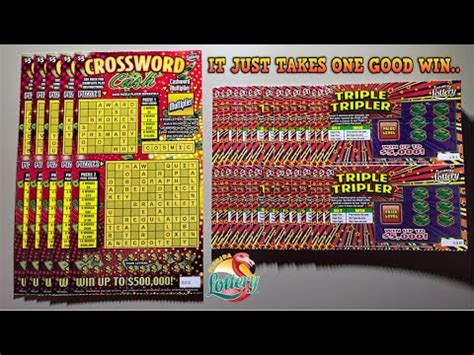 K Prize Crossword Cash Scratch Offs Plus Tickets All From