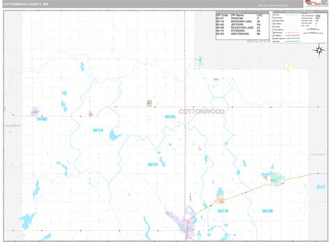 Cottonwood County, MN Wall Map Premium Style by MarketMAPS - MapSales.com