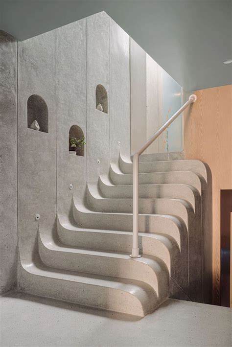 Spaces Design Conceptualize Stairs As A Sculptural Interconnecting