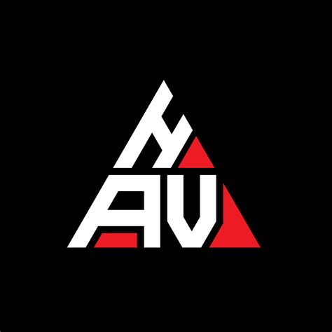 hav triangle letter logo design  triangle shape hav triangle logo