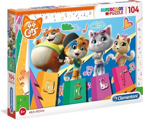 Clementoni Legpuzzel 44 Cats Karton Junior 104 Stukjes Bol