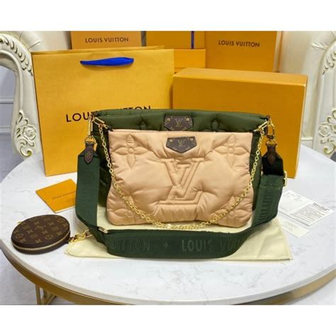 Louis Vuitton Maxi Multi Pochette Accessories M21057 Green Tan