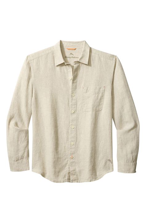 Tommy Bahama Sea Glass Breezer Original Fit Linen Shirt Natural