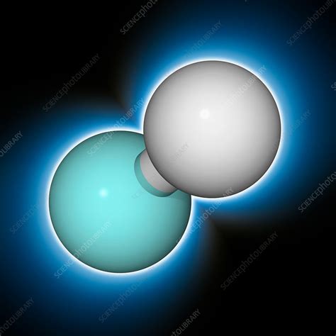 Hydrofluoric acid chemical compound molecule - Stock Image - F017/0421 ...