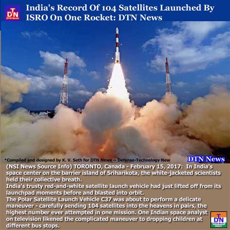 Pictures Of The Day Indias Record Of 104 Satellites Launched By Isro