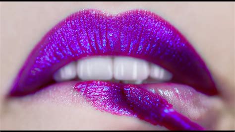 The Prettiest Purple Glitter Lipstick Makeup Tutorial Youtube