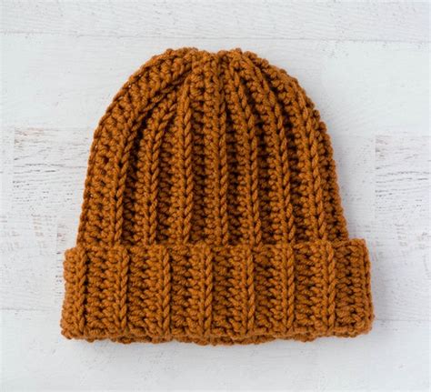 Easy Crochet Pattern Crochet Hat Ribbed Wonder Hat Pattern Etsy