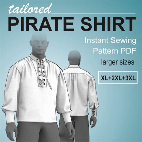 Pirate Shirt Pattern Etsy