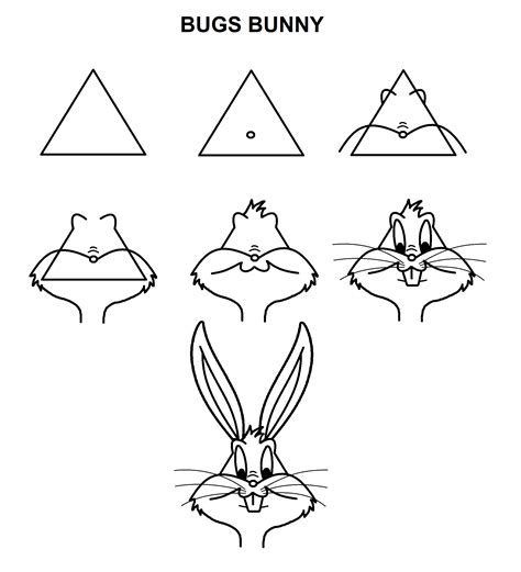 How To Draw Bugs Bunny Face How To Draw Cartoons Bugs Drawing Hot Sex Picture