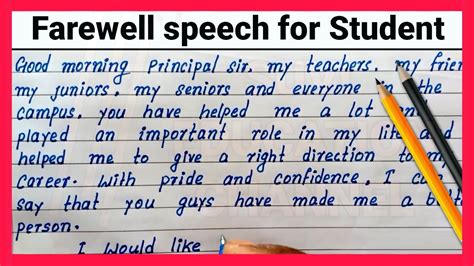 Farewell Speech For Student Deliver Farewell Speech In School Simple