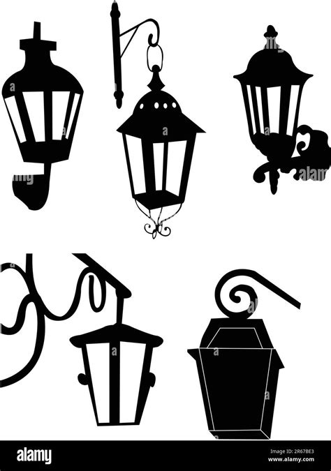 Lantern Silhouette Vector Stock Vector Image Art Alamy