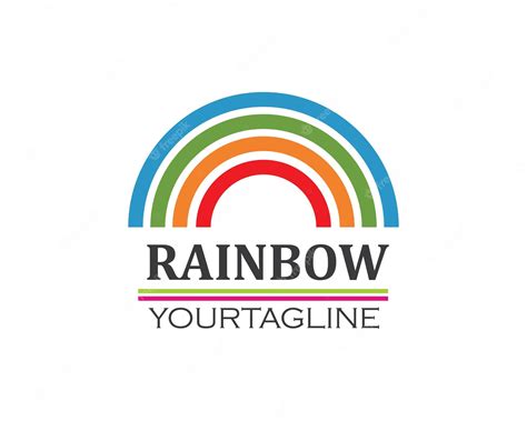 Premium Vector Rainbow Logo Icon Vector Template Design