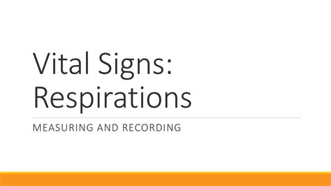 Vital Signs Respirations Ppt Download