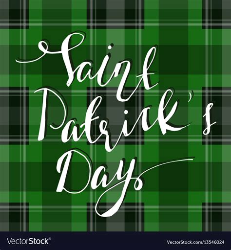 Handwritten Saint Patricks Day Greetings Vector Image