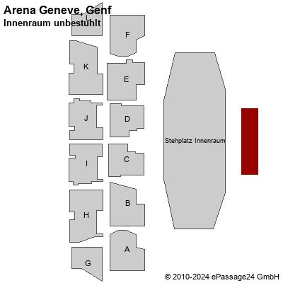 Arena Geneve Genf Innenraum bestuhlt - ICE Saalplan