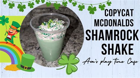 Ava S Play Time Cafe Making Copycat Mcdonald S Shamrock Shakes YouTube