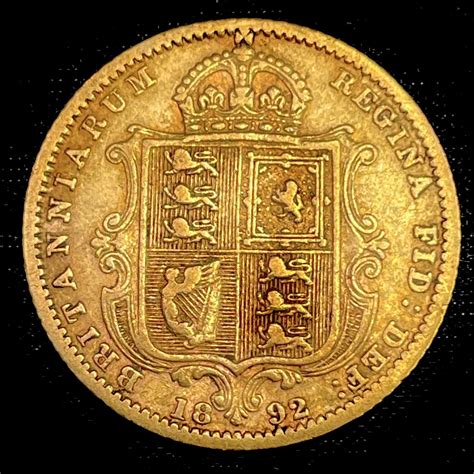 Lot 177 Half Sovereign 1892 Shield Back Fine