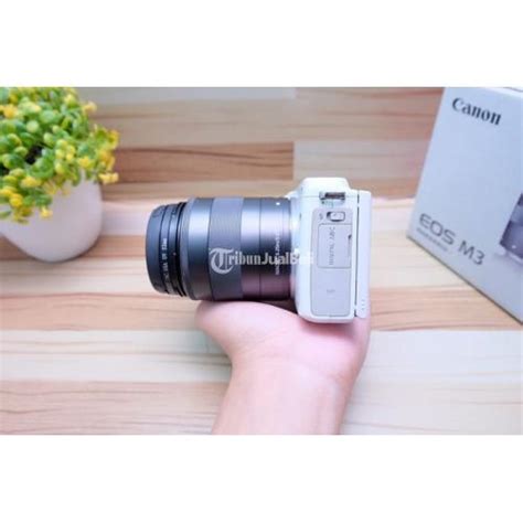 Kamera Mirrorless Canon EOS M3 Lensa Kit 18di55MM Second Fullset Mulus