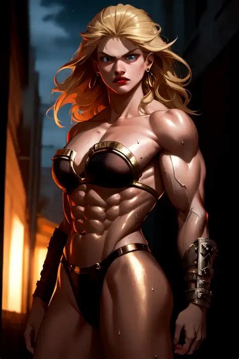 AI Art A Blonde Bikini Warrior By Future Fanservice PixAI