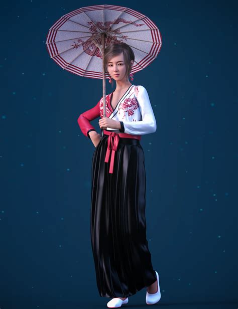 DForce Emiko Traditional Outfit For Genesis 8 And 8 1 Females Daz 3D