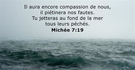 6 novembre 2022 Verset Biblique du Jour Michée 7 19 DailyVerses net