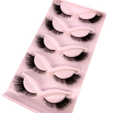 Amazon HBZGTLAD NEW 5 Pairs Fluffy Natural Lashes Makeup Handmade